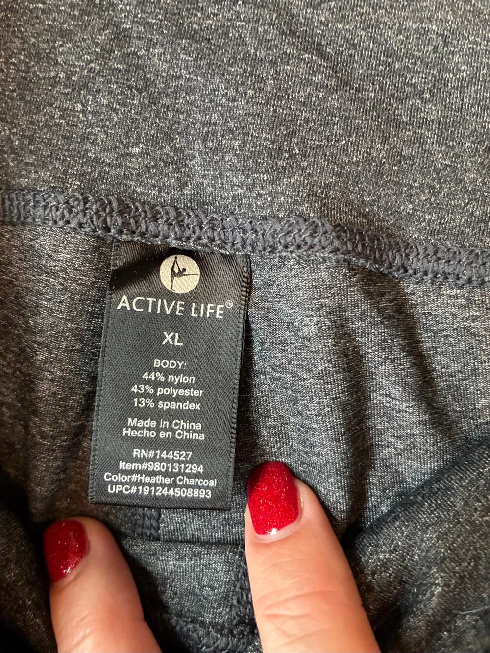 Active Life Black Capri Leggings with Wide Waistband